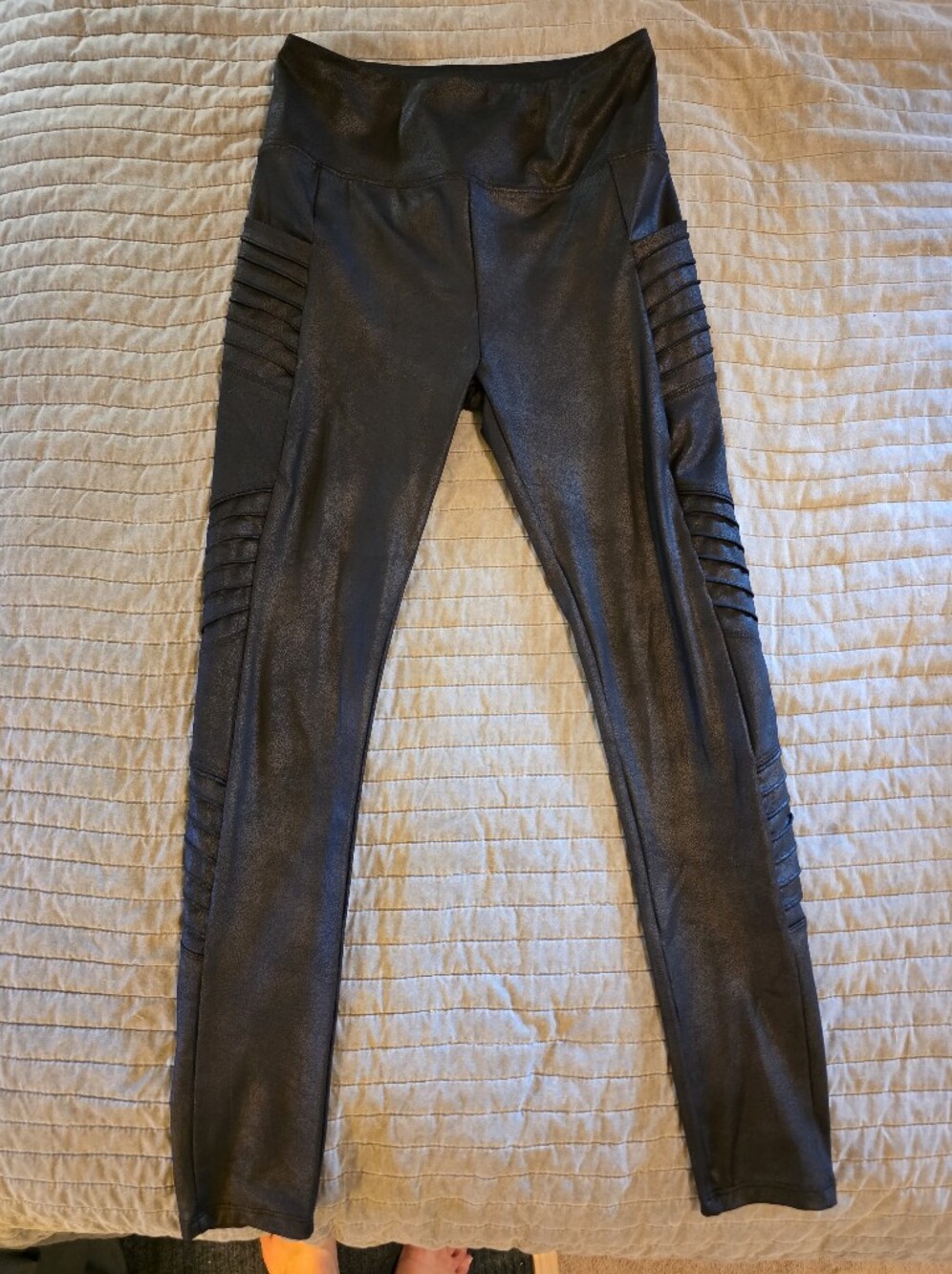 Simply Vera Vera Wang Black Faux Leather Skinny Jeans
